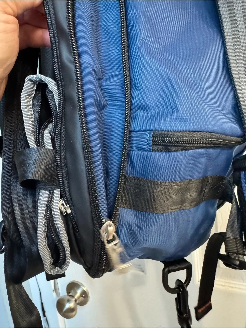 Briggs & Riley Blue Travel Backpack with Gray Accent